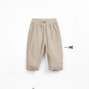 Pantaloni din In si Bumbac Organic - Pottery – imagine 3