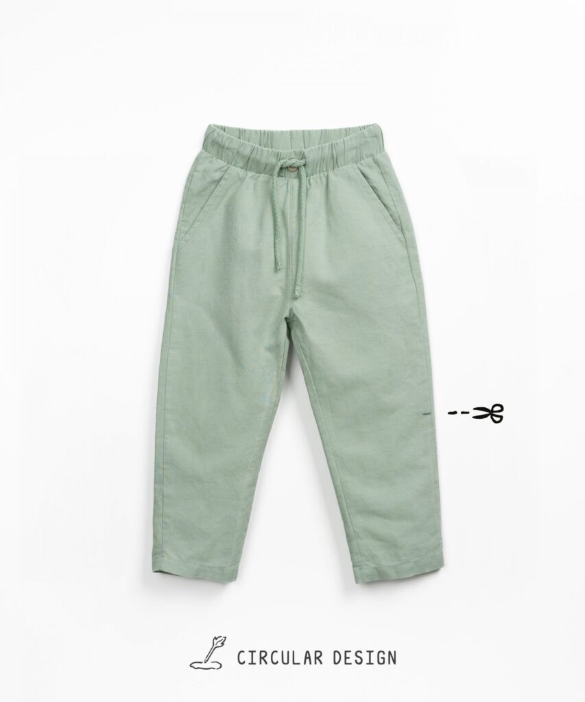 Pantaloni din Tesatura de In si Bumbac Organic 100% - Madalena – imagine 3