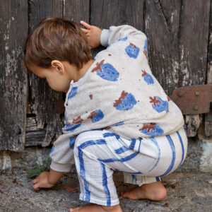 Salopeta din Tesatura de Bumbac organic 100% cu Imprimeu - Gres Risca Telo – imagine 2