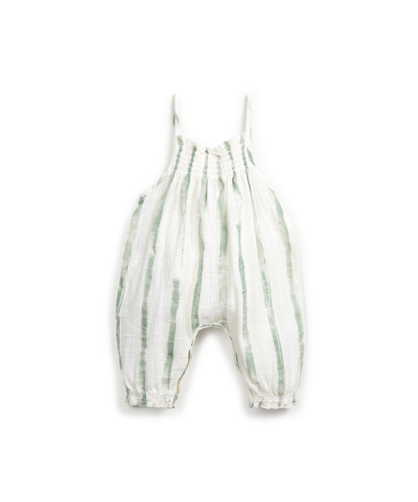 Salopeta din Tesatura Naturala cu Imprimeu - Gres Risca Verde – imagine 2