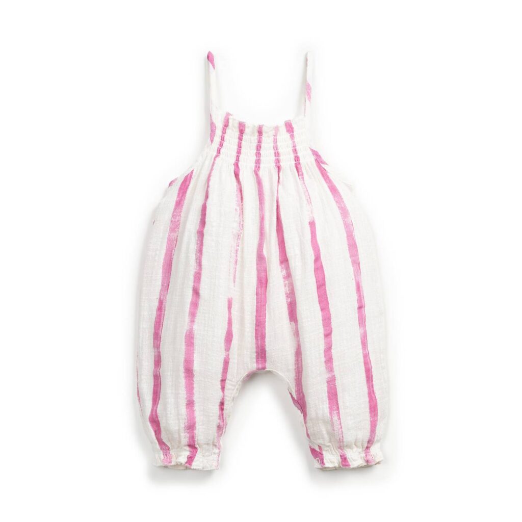 Salopeta din Tesatura Naturala cu Imprimeu - Gres Risca Rosa