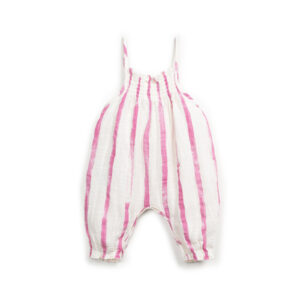 Salopeta din Tesatura Naturala cu Imprimeu - Gres Risca Rosa – imagine 2