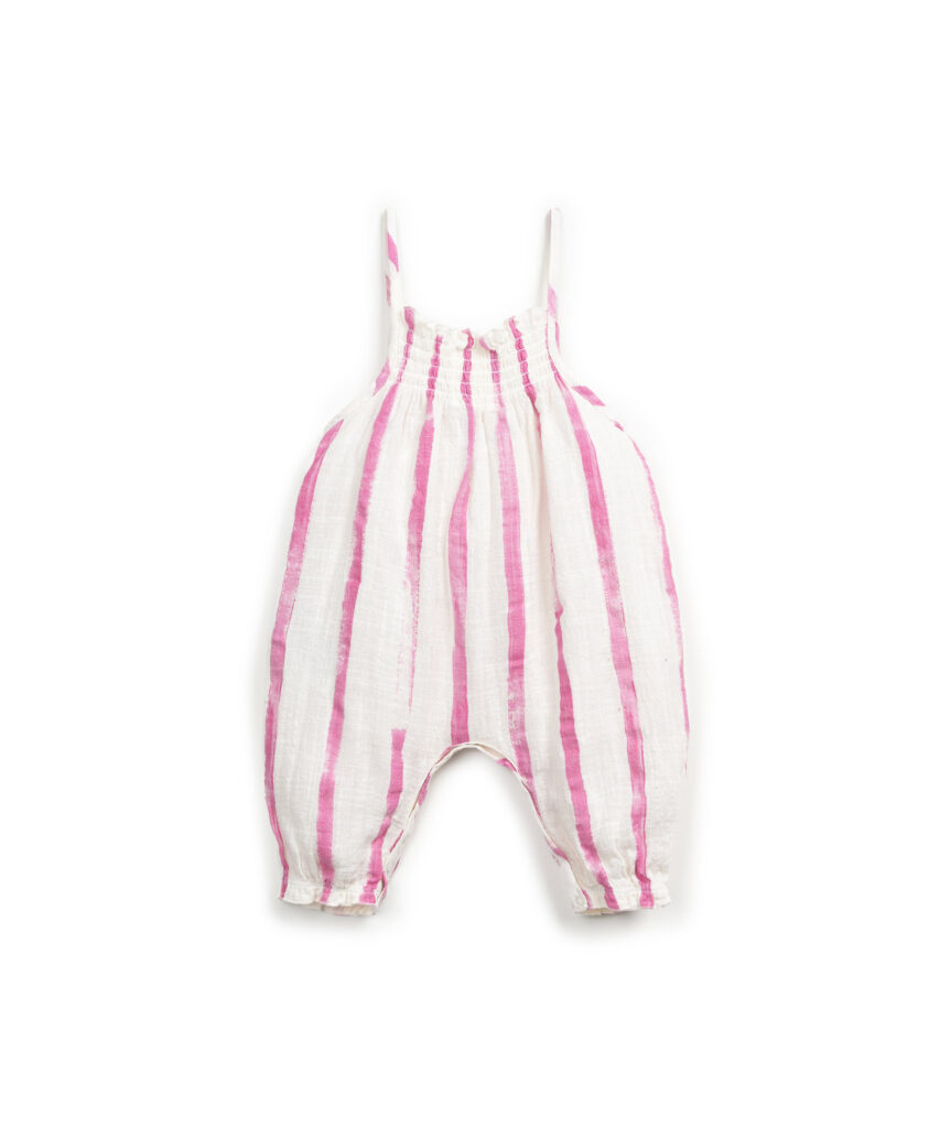 Salopeta din Tesatura Naturala cu Imprimeu - Gres Risca Rosa – imagine 2