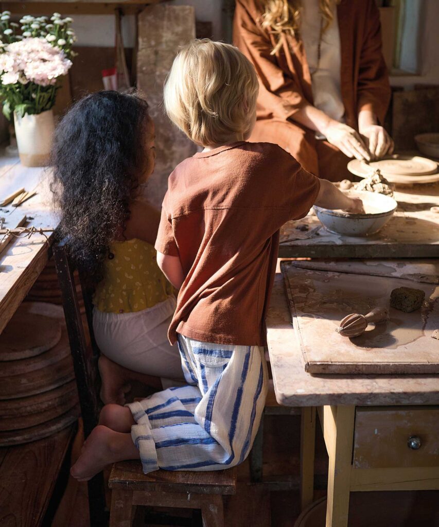 Pantaloni din Tesatura de Bumbac Organic 100% - Gres Risca Telo – imagine 3