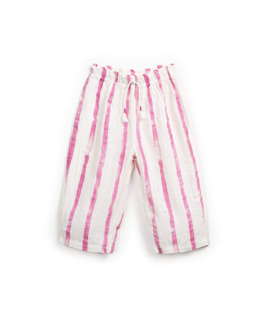 Pantaloni din Bumbac Organic 100% - Gres Risca Rosa