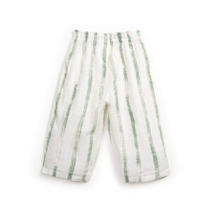 Pantaloni din Bumbac Organic 100% - Gres Risca Verde – imagine 2