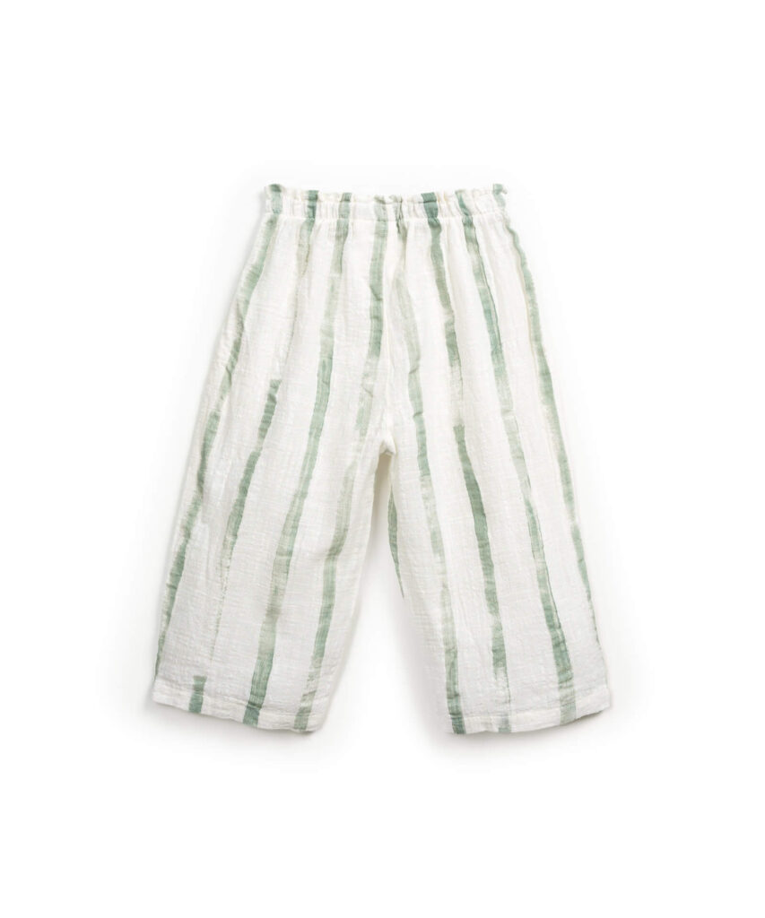 Pantaloni din Bumbac Organic 100% - Gres Risca Verde – imagine 2