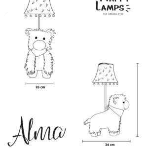 Lampa Alma - alpaca decorativă – imagine 3
