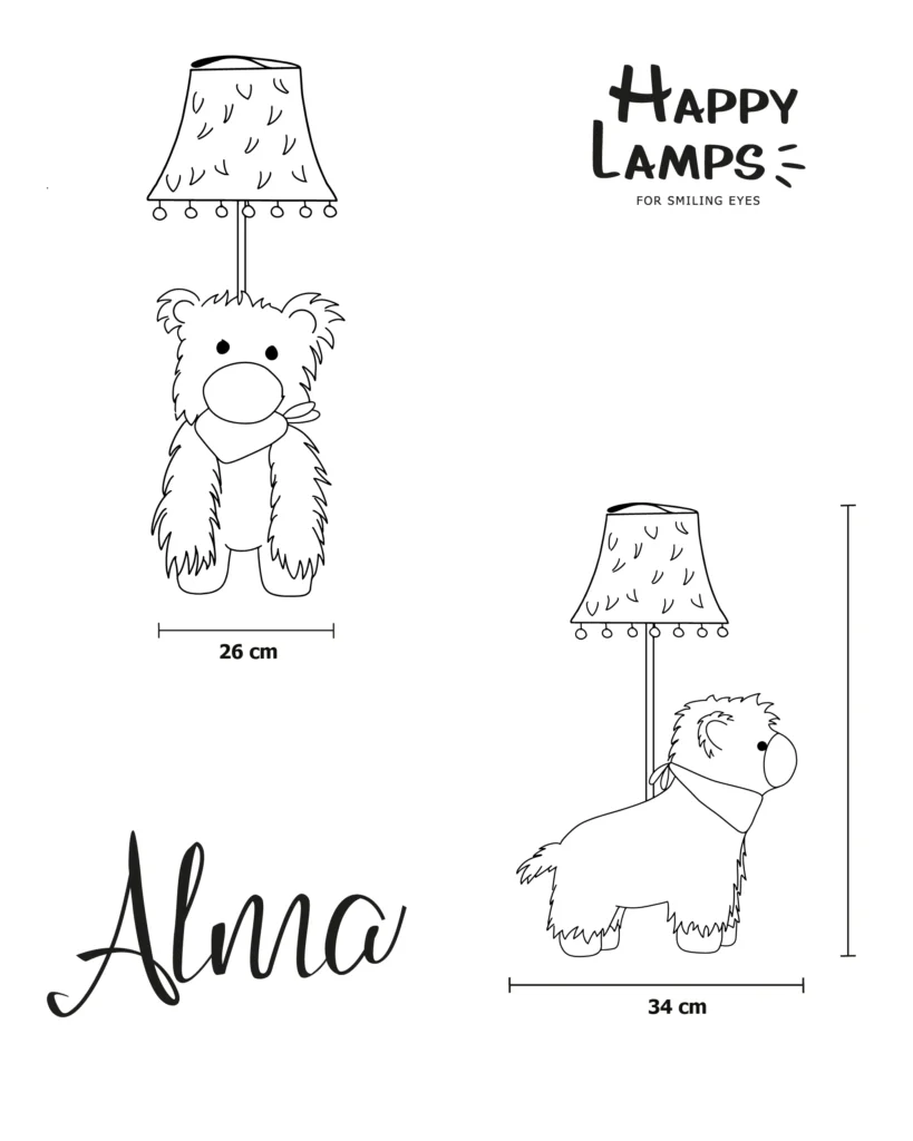 Lampa Alma - alpaca decorativă – imagine 3