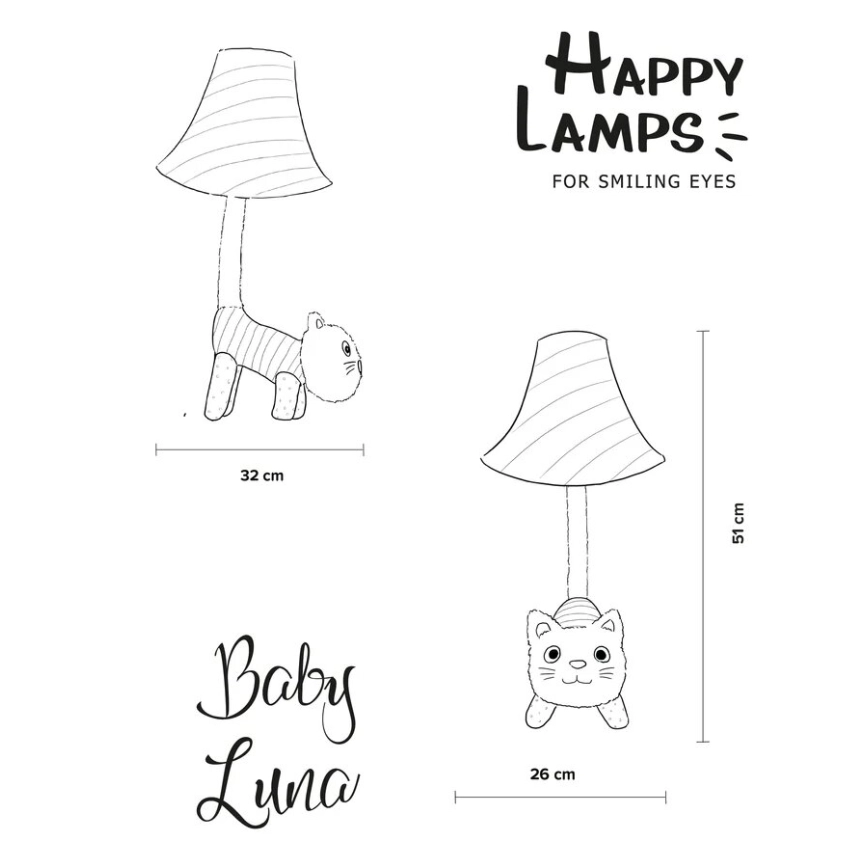 Lampa Baby Luna - pisicuță decorativa – imagine 5