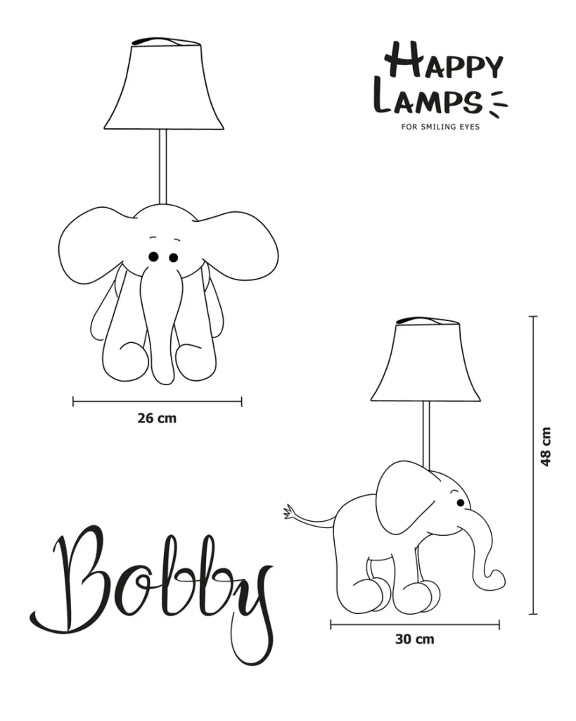Lampa Bobby - elefant decorativ – imagine 3