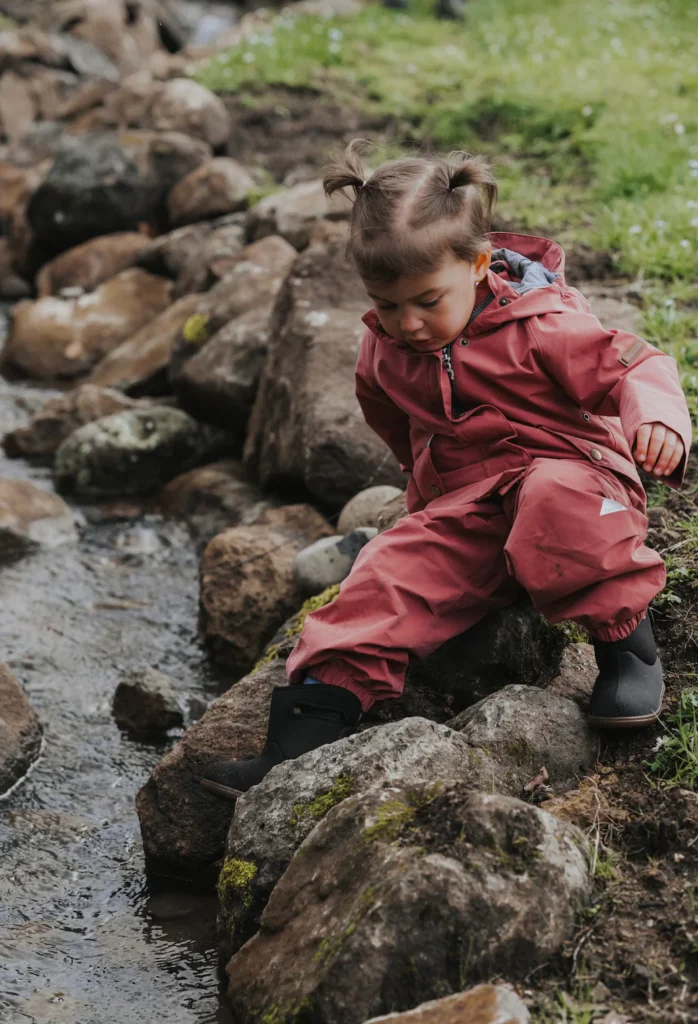 Salopetă de Ploaie Impermeabilă All Season Copii (18 luni - 6 ani) | Dusky Pink – imagine 7