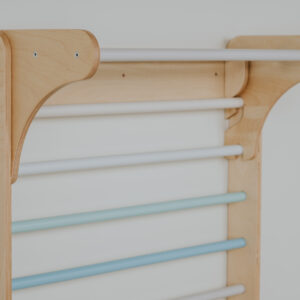 Set Pikler Triangle 2 în 1 + Perete Suedez - Pastel – imagine 9