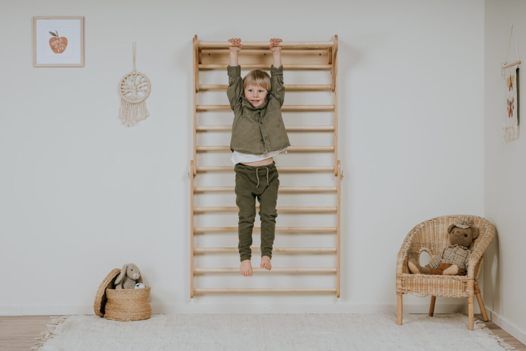 Set Pikler Triangle 2 în 1 + Perete Suedez - natural – imagine 7