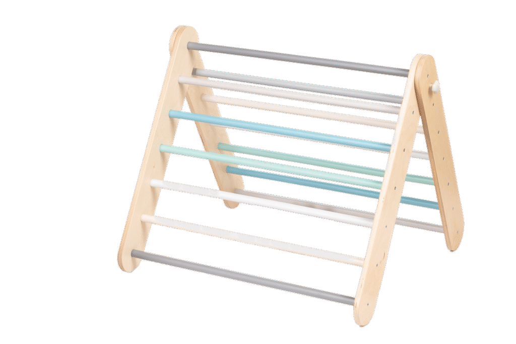 Set Pikler Triangle 2 în 1 + Perete Suedez - Pastel – imagine 4