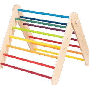 Set Pikler Triangle 2 în 1 + Perete Suedez - Curcubeu – imagine 3